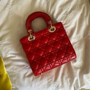 Red Quilted Handbag